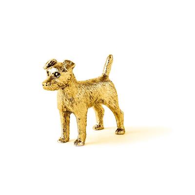Parson Russell Terrier 22 Karat Vergoldet Hergestellt in England Kunst Hundefigur Sammlerstück