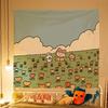 Cute Girl Children Cartoon Hanging Cloth Office Living Room Tapestry Home Wall Decoration Tapestry