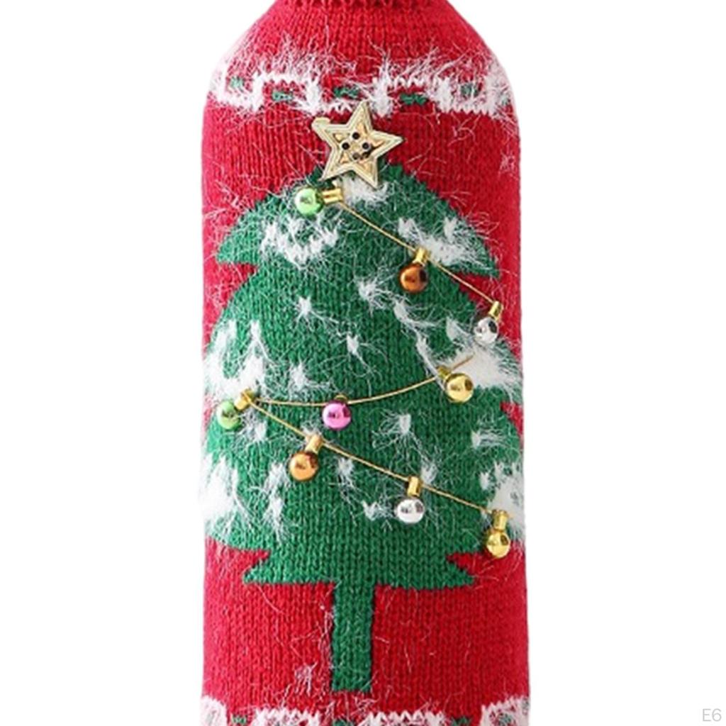 Weihnachts-Flaschenüberzug, Tasche, Handgestrickte Pullovertasche