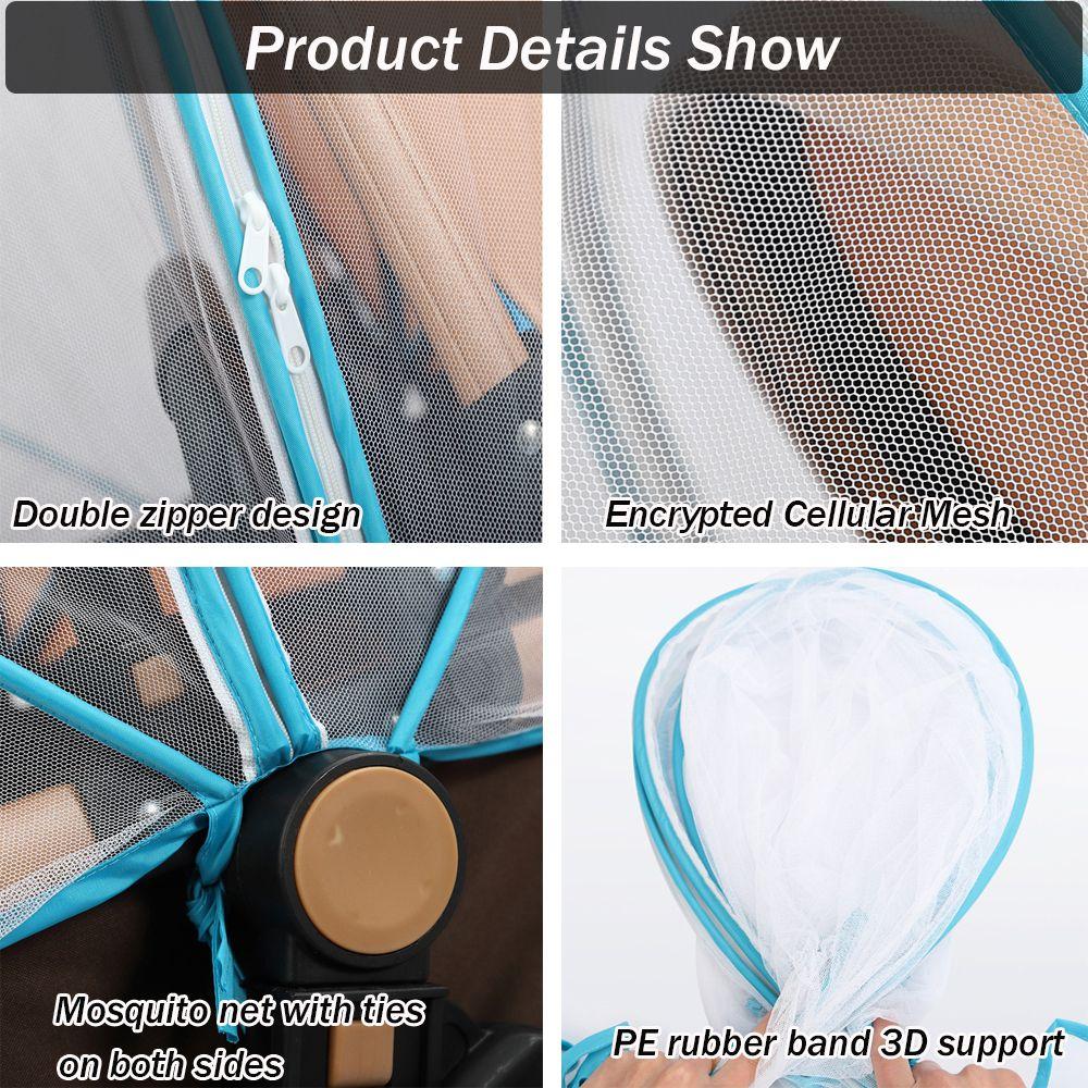 Mosquito Net Full Cover for Baby Car seat Cover Cradles Stroller Mosquito Netting Stretchable Netting Dual-Use Zipper Mesh