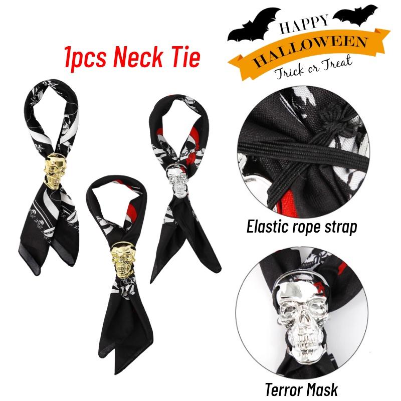 Adults Kids Halloween Pirate Skull Neckties Makeup Costumes Decor Dress Up Props