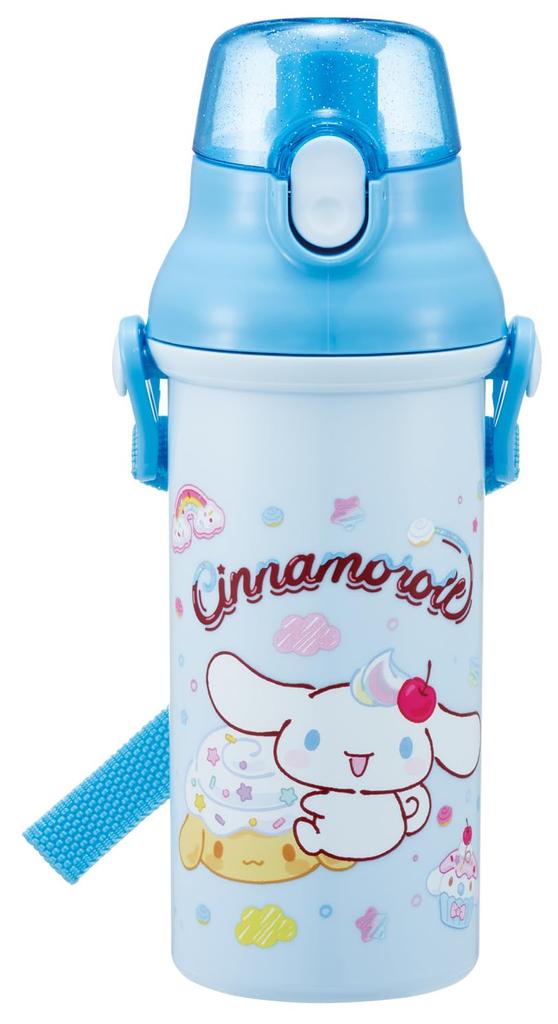 Skater Direct Drinking Water Dishwasher Made In Sanrio Cinnamoroll Fancy Snacks Children's Bottle, Plastic, 480ml, One-Push Opening, Safe, Japan, &