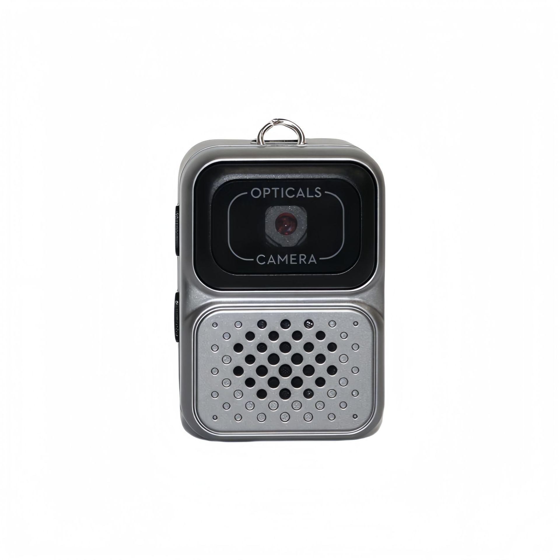 

Keychain Camera Photo Video Mini Action Camera Retro HD Thumb Body Camera with 0.96inch Support Memory Card Add 8G Card срібний