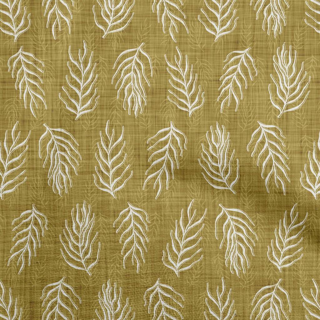 oneOone Cotton Flex Dark Olive Green Fabric Asian Dabu Print Sewing Material Print Fabric By The Yard 40 Inch