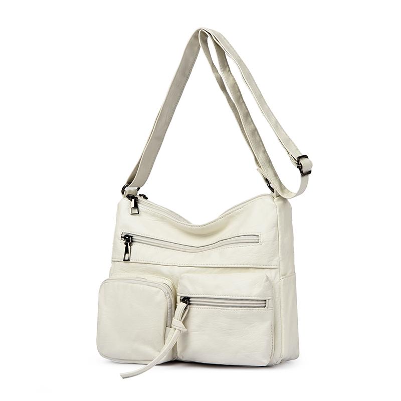 Dámská taška Vintage taška přes rameno Vícekapsá velkokapacitní taška crossbody
