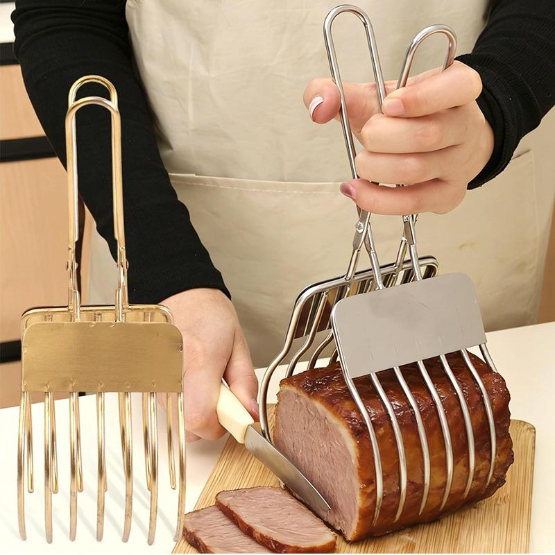 Bread Slicer Holder Stainless Steel Food Cutting Guide For Cake Meat Ham Fish Kitchen Tool Ergonomic Grip Rust Resistant Durable