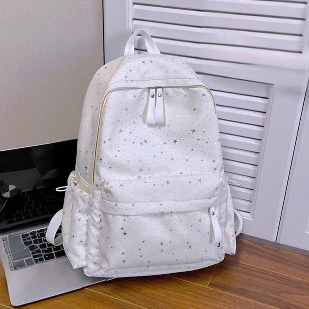 INS Oxford-Stoff Rucksack Mehrere Taschen Große Kapazität Schultasche Sternenmuster Reise Rucksack Damen