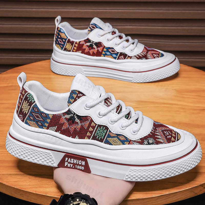 Mens Casual Sports Shoes New Outdoor High Quality Thick Sole Fashion Canvas Shoe Comfortable Breathable Luxury Men's Board Shoes