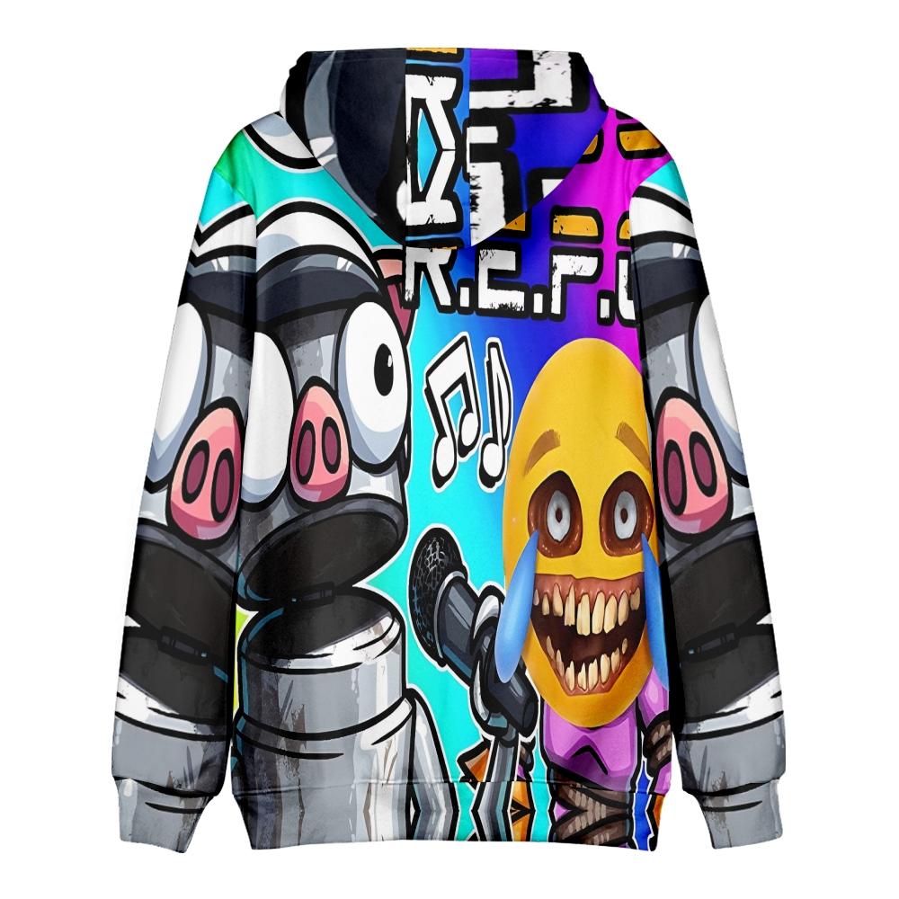 REPO Hoodies Streetwear Cartoon Printed Hooded Sweatshirt Men Women Cosplay Sports Pullovers
