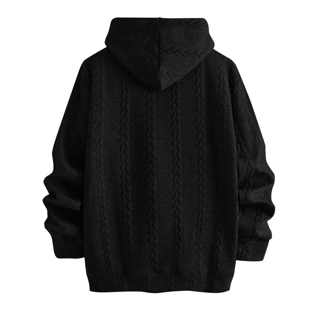 Men's Hooded Sweatshirt, Contrasting Color Sweatshirt, Sports   Casual Jacket