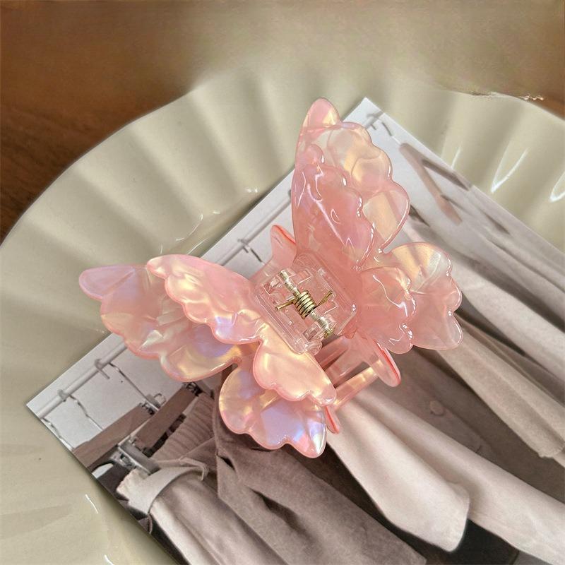 Fashion Colorful Fairy Butterfly Hair Claw Acetate Princess Butterfly Crab Hair Clips Women Girls Hairpin Hair Accessories Gift