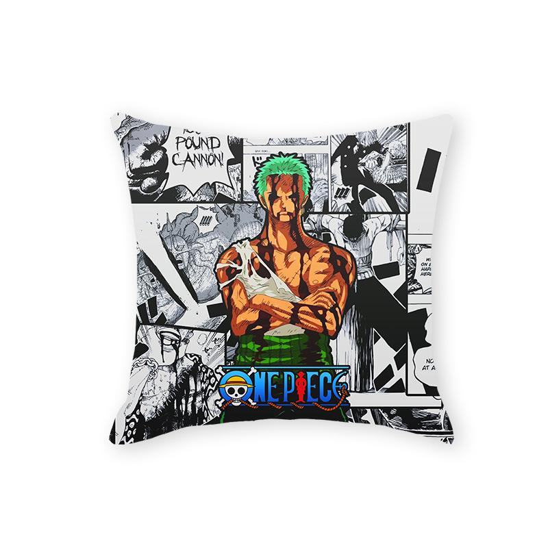 One Piece Anime Plush Pillow - Soft Cartoon Cushion for Sofa or Living Room