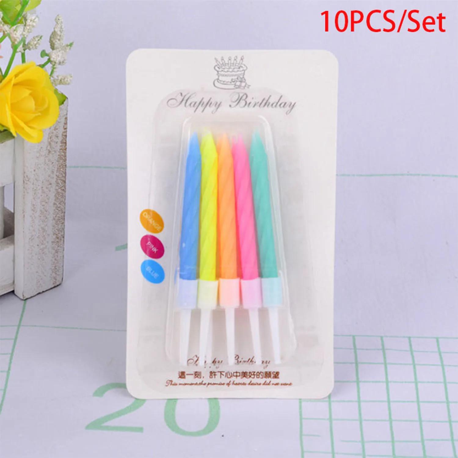 

10 шт. Свеча-нить на день рождения Детская креативная вечеринка для выпечки Украшение для торта на один год Популярный в сети Цифровая цветная свеча-карандаш