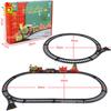Non-Toxic Christmas Tree Electric Train Tracks Set Santa Claus Cargo Cars With Xmas Sounds Lights Toys For Adult New Year Gift