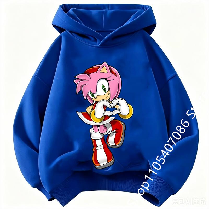 Boys Girls Outfits Clothing Kids Cute Cartoon Thick Hoodie Fashion Soft Clothes Sweatshirt