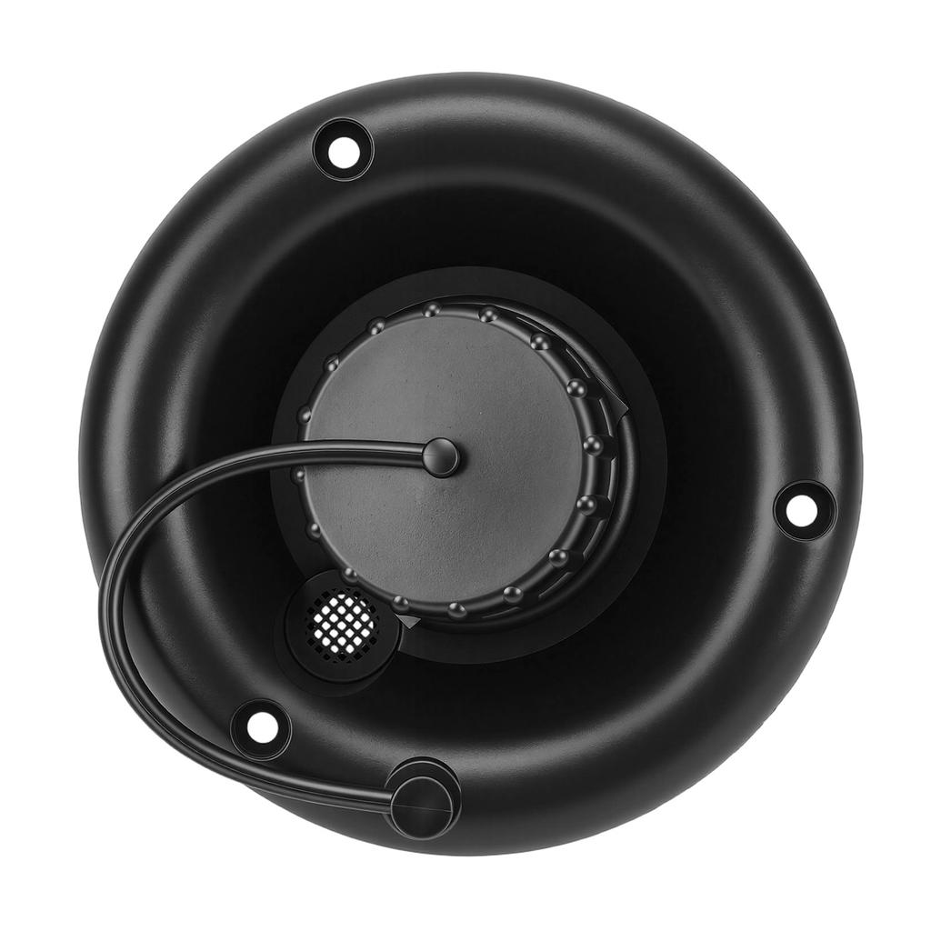 RV Gravity Fresh Water Fill Inlet Round with Lid Anti Lost Strap Anti Overflow PP for Trailer Motorhome Black