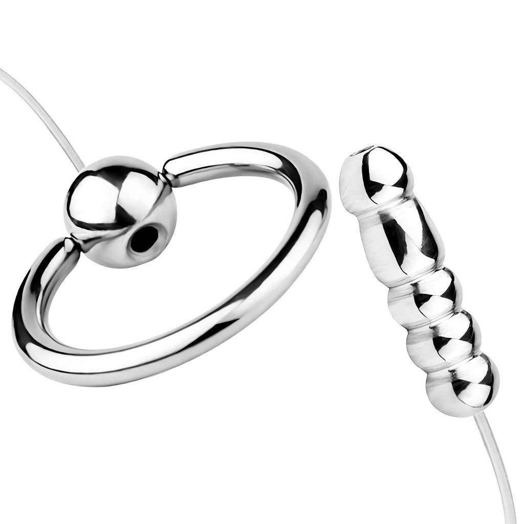 Men's Prostate Beads Massager Stainless Steel Anal Plug Metal Hollow Sex Toys Masturbator BDSM