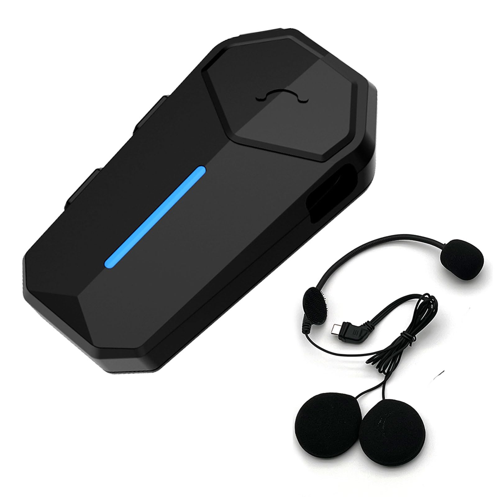 

MAXWIN Motorcycle Helmet Bluetooth Wireless Up to 55 Hours ENC Noise IPX6 Japanese Voice Speakers, 5.3 Earphones, Playback, HiFi, Cancellation, чорний