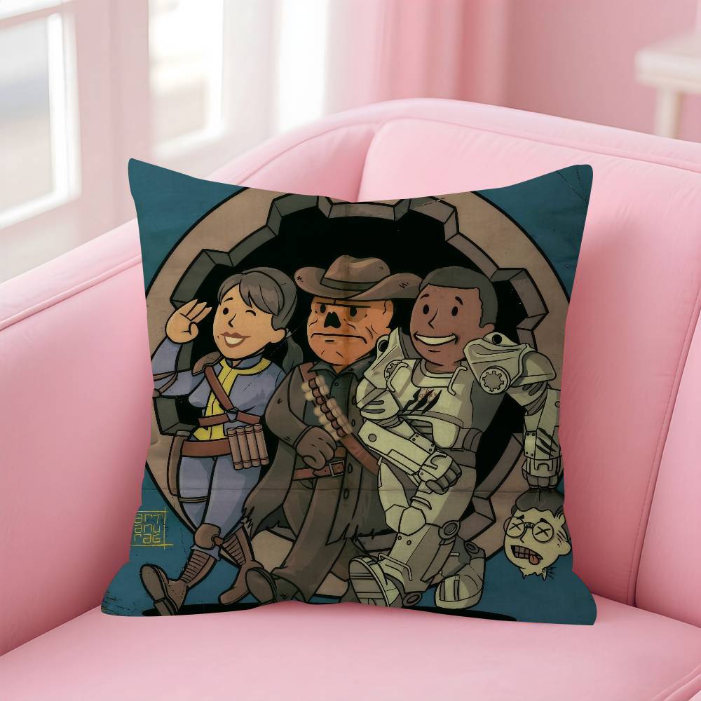 Pillow Gift Home Office Decoration Bedroom Sofa Car Cushion Cover case 45x45 Game FFallouts cool boy