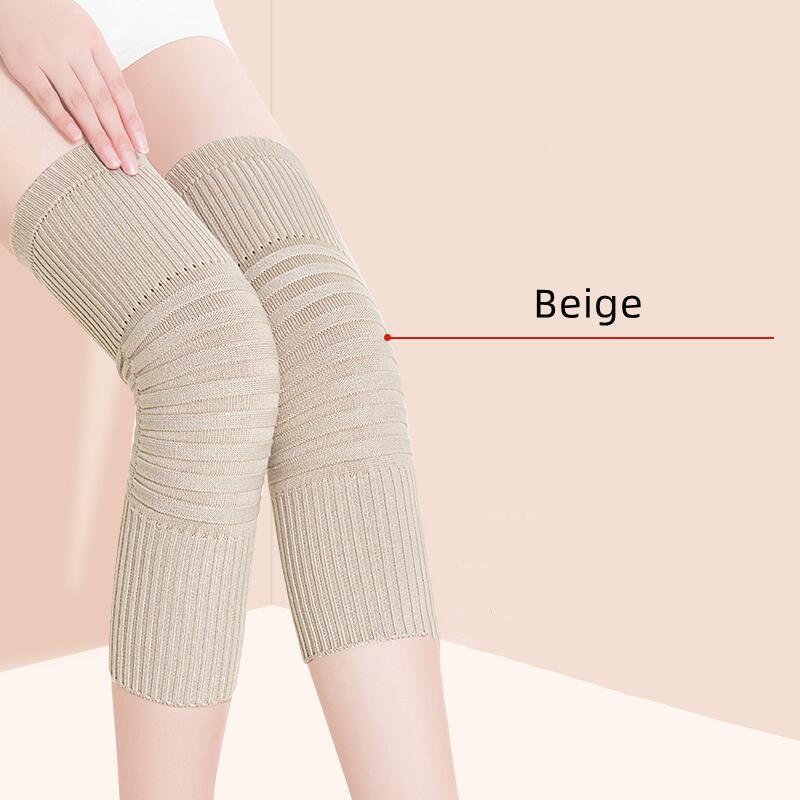 2Pcs Cashmere Knee Pads Men Women Stretchy Knit Knee Warmer Support Brace Compression Sleeves Cold Protective Gear