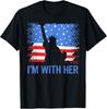 4th of July I'm With Her USA American Flag T-Shirt