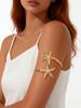 Chic Ocean Style Spiral Starfish Upper Arm Bracelet for Women Gold Color Coil Armlet Bangle Armband Fashion Beach Jewelry