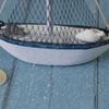 Mediterranean Style Sailing Boat Model Handmade Nautical Decor Miniature Sailboat  Party Decoration