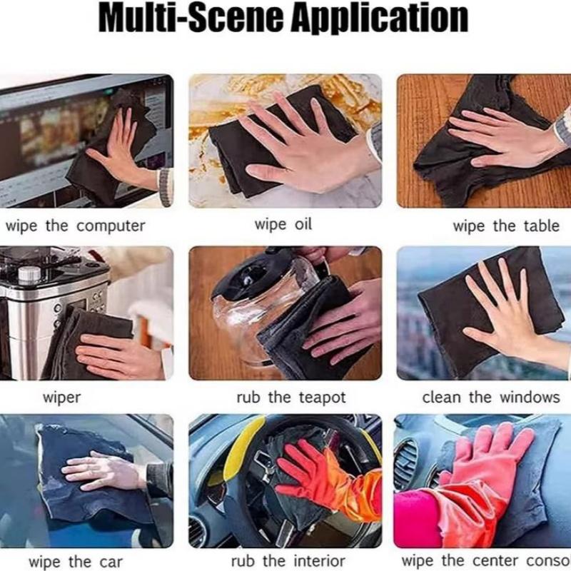5/10PCS Thickened Magic Cleaning Cloth No Watermark Glass Wiping Cloth Reusable Window Glass Cleaning Cloth Rag Kitchen Towel
