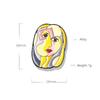 SKEDS Creative Women Enamel Abstract Face Brooch Art Painting Cartoon Splicing Lapel Pins Bages Fashion Clothing Coat Brooches