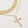 Hip Hop Chain Double Layered Stacking Necklace Light Luxury Niche Design Cold Wind Net Red Hundred Matching Sweater Chain Collarbone Chain Female