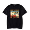 Funny Best Cat Dad Ever T-shirt Summer Short Sleeve Tees Mens Casual Cotton Shirts