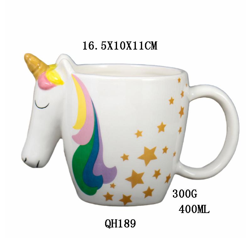 Unicorn Ceramic Cups, Milk Breakfast Cups, Rainbow Macatong Office Cups, Home Creative Mugs