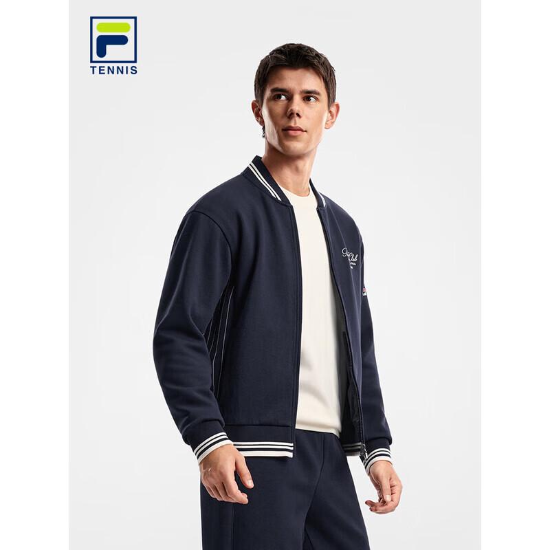 FILA Men s Knitted Long-Sleeve Baseball Jacket XL
