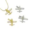 Contemporary Hip Hop Rock Airplane Pendant Necklace for Men & Women