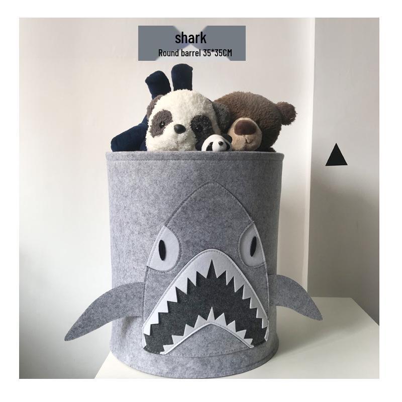 Trendy Korean Cartoon Animal Felt Storage Hamper - Large Capacity, Washable