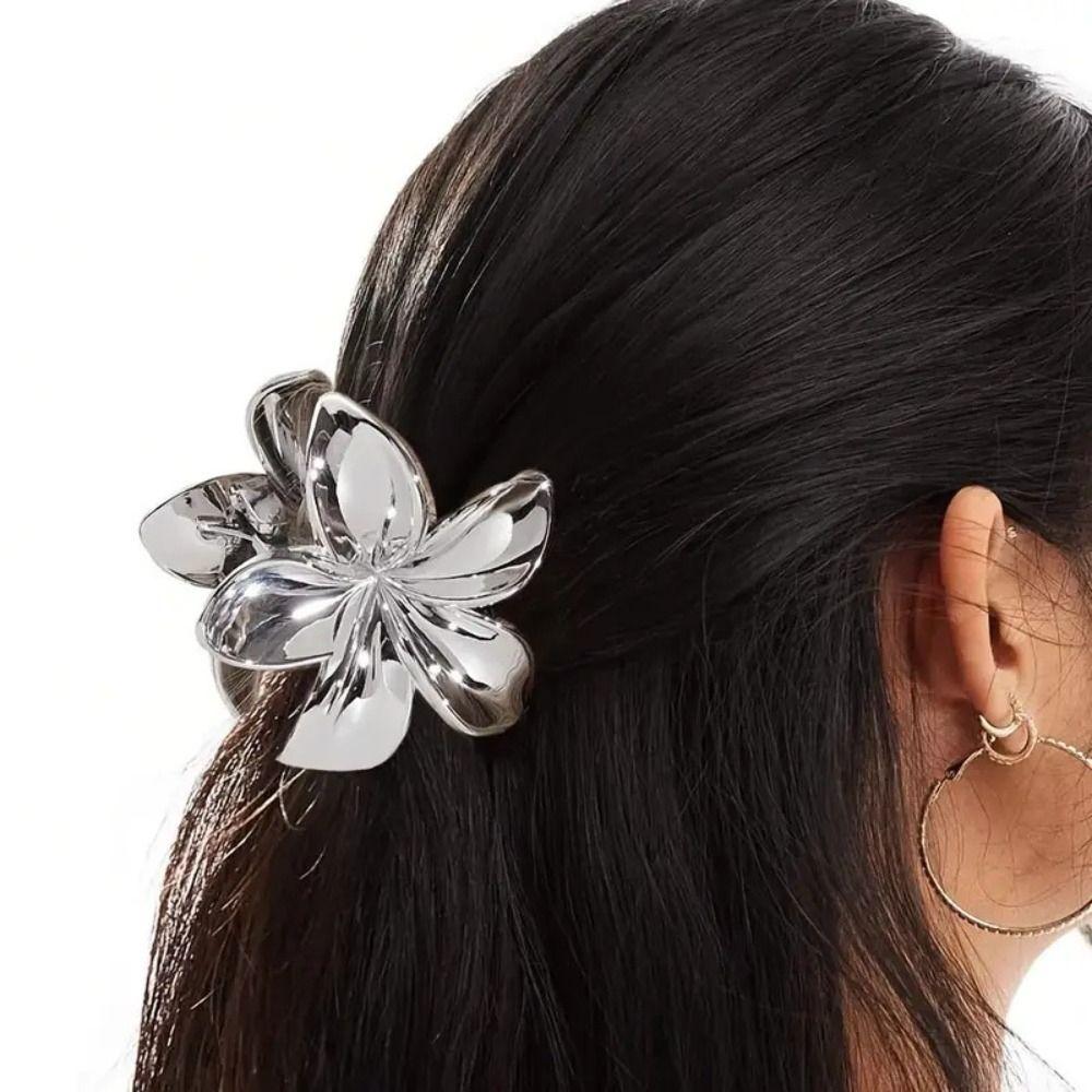 Acrylic Frangipani Flower Hair Claws Hair Accessories Hairpin Sweet Hair Gripper  Daily