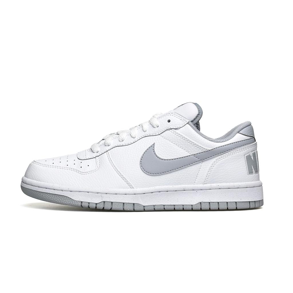 Nike Dunk WAO PU Synthetic Leather Abrasion Resistant Height Increasing Low top Skateboard Shoes Men's White Gray 355152-106(Team531-BOX)