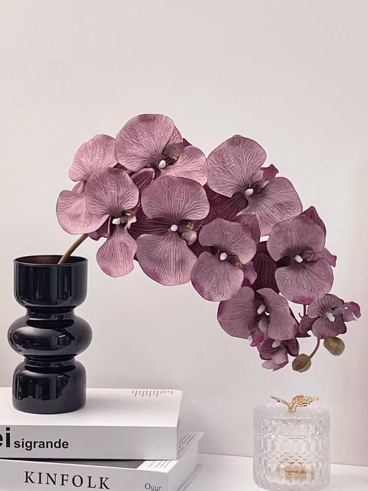 White Phalaenopsis Artificial Floral Arrangement - Realistic High-End Decorative Accent