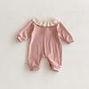 Cute Peter Pan Collar Autumn Baby Romper - Long Sleeve, Korean Style for Girls