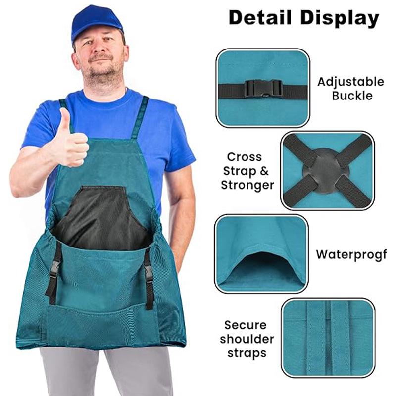 Cross-Border Gardening Apron with Large Pockets and Quick Release for Harvesting and Storage