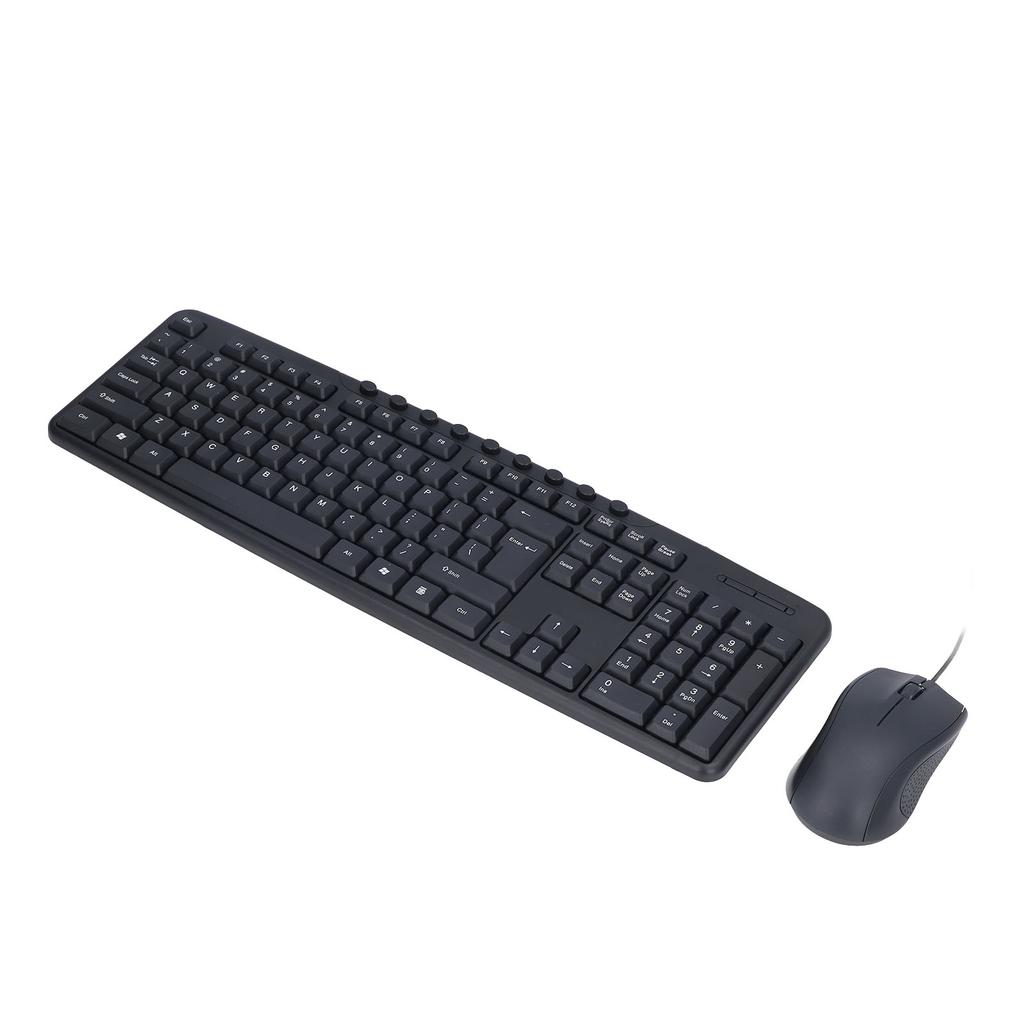 Wired Keyboard Mouse Combo Ergonomic Design 113 Keys Wired Keyboard 1000DPI Wired Mouse for Desktop Laptop