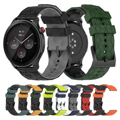 20mm 22mm Silicone Band For Huami Amazfit GTR 4 GTS 3/2 Bip Football Pattern Bracelet Strap for Huawei Watch GT 3/2 42mm 46mm