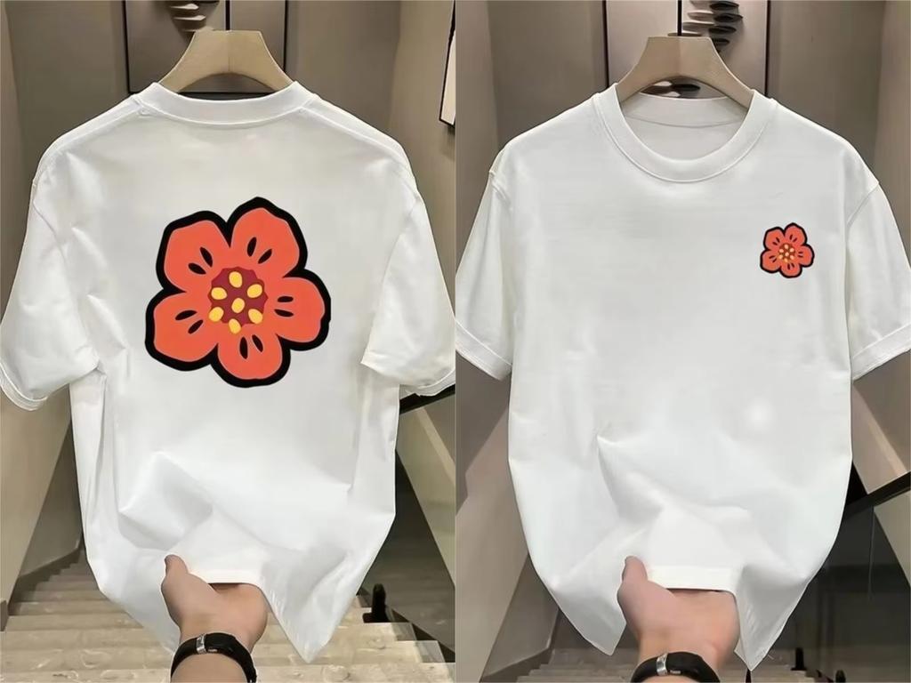 2026 New Cartoon Floral Unisexs and woUnisexs Shortsleeved Street Style Tshirt
