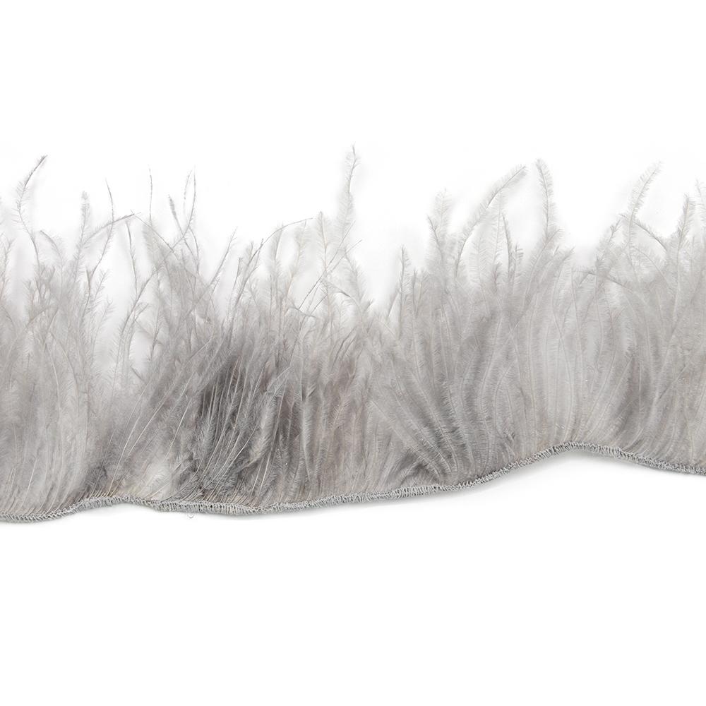 Feather1Meter Ostrich Feathers Fringe Trimming String 10-15/15-18/18-22cm Plumes Ribbon For Crafts Dress Sewing Accessories
