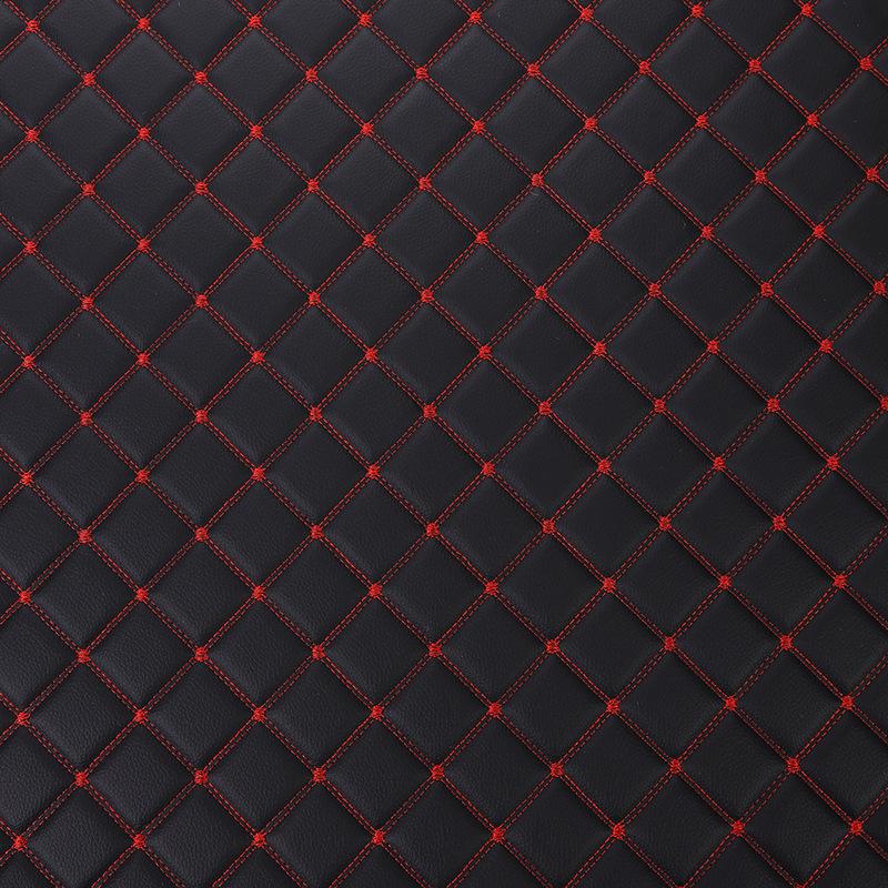 Diamond Pattern Quilted Leather Car Seat Cover & Mat
