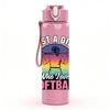 1PC Just A Mom Who Loves Softball 750ml Color Plastic Sports Water Bottle Leakproof Flip Straw Lid Suitable for Sports Office Home Use