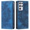 for Samsung Galaxy S21 Ultra Mandala Embossed PU Leather Flip Wallet Case Magnetic Closure Cover