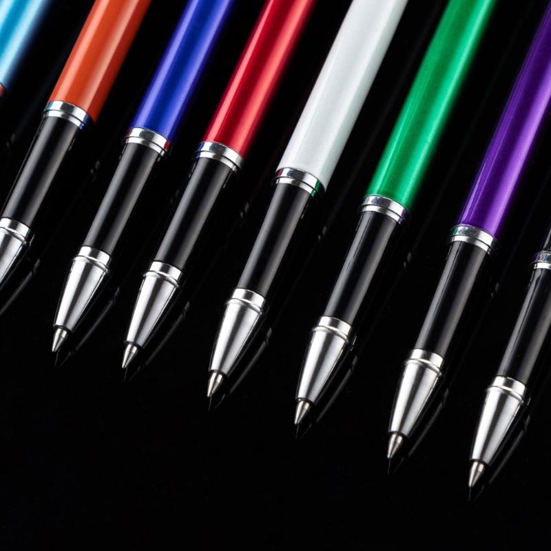 6Pcs Metal Ballpoint Pen with Pen Clip Office Writing Pen Smooth to Write Quick Drying Guest Sign In Pen for Office