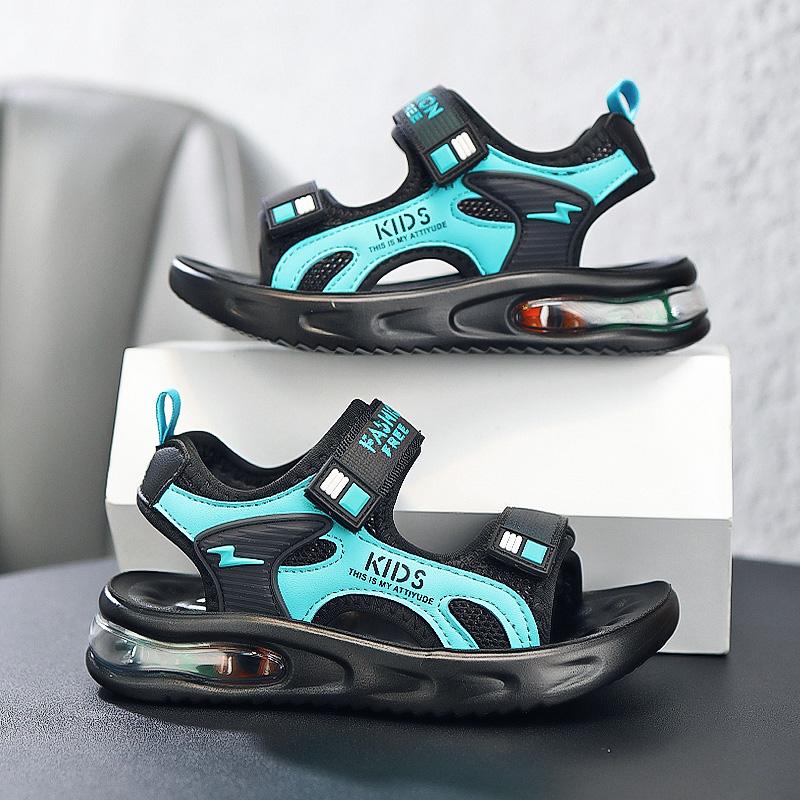 28-39 Kinder Übergröße Modische Lässige Klettverschluss Outdoor Strandsandalen Luftpolstersandalen