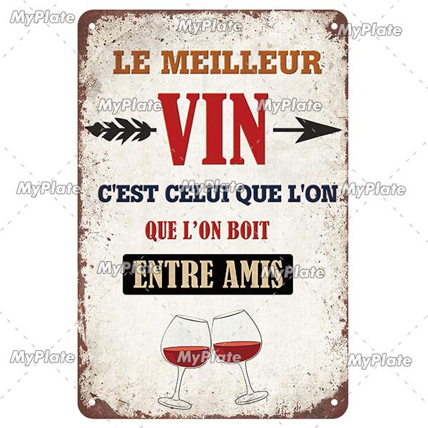 BU BAR Vin Beer Metal Sign Vintage Plaque Alcohol Tin Sign Plate Wall Decor For Bar Club Man Cave Art Jim Beer Poster Custom